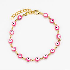 Csja — <span class=keywords><strong>Bracelet</strong></span> multicolore mauvais œil pour femme, bijoux tendance, <span class=keywords><strong>de</strong></span> haute qualité, breloque, nouvel arrivage 2020 - Product Image 4