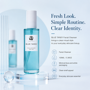 Gel Limpiador Facial Hidratante <span class=keywords><strong>de</strong></span> Marca Privada Beauty Cosmetics en Tubo, con BHA + Blue Tansy para una Piel más Clara - Product Image 5