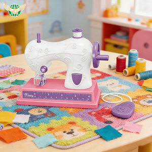 Kit de couture pour débutants, jouets pour enfants, ensemble de jeu d'imitation, jouets pour filles, mini <span class=keywords><strong>machine</strong></span> à coudre électrique - Product Image 2