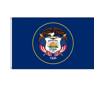 धूप कस्टम यूटा 3x5 फीट ब्राउन ईगल फ्लैग बॉडी एक्सचेंज हाथ अमेरिका के राष्ट्रीय झंडे