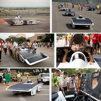 Panneau solaire flexible ETFE Sunpower entièrement noir pour voiture de course, défi solaire universitaire, compétition mondiale de véhicules solaires