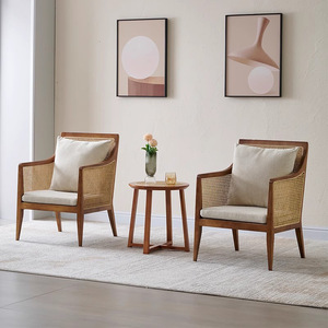 Fauteuil de détente en bois de frêne de style Mid-Century Modern, mousse <span class=keywords><strong>haute</strong></span> élasticité, durable, écologique, non pliable, pour salon et chambre à coucher - Product Image 3