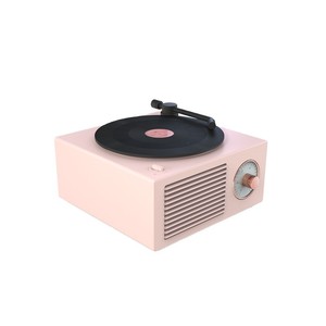 Mini Retro Vinyl Record Shaped <b>Wireless</b> <b>Speaker</b> Rotary Knob Control TF AUX Multi Play Desktop Decor Subwoofer - Product Image 1