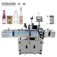 Etiquetadora Automática Multifuncional GOSUNM para Botellas Redondas de 10ml/20ml/30ml/40ml/50ml con Rodillo de Goma