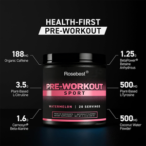 Poudre de boisson énergétique pré-entraînement en gros, saveur pastèque naturelle, L-citrulline, bêta-alanine, <span class=keywords><strong>taurine</strong></span> et L-tyrosine - Product Image 2