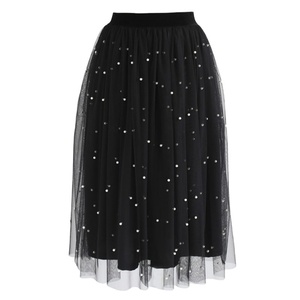 Jupe en tulle bouffante noire à paillettes de princesse douce pour femmes sur mesure - Product Image 1