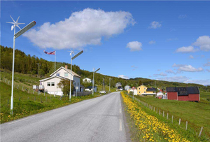 新しい40W 12V風ソーラーハイブリッド街路灯センサーリチウム電池IP65屋外ポール競争力のある価格パネルLED - Product Image 6