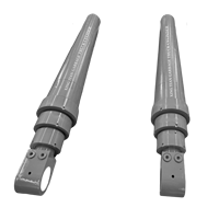Vérin hydraulique télescopique en acier chromé dur, tige de 50 mm, tube extérieur de 420 mm, course maximale de 2400 mm pour véhicules de voirie