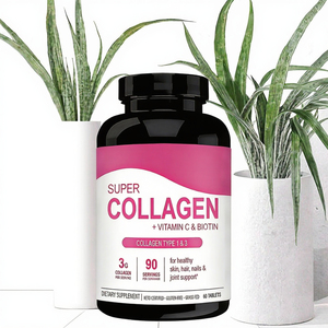 Complément alimentaire végétalien naturel pour adultes, Super Collagène, Vitamine C, Biotine, soutien beauté cheveux et ongles, 90 comprimés - Product Image 3