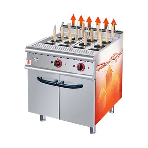 Automatic Commercial Pasta Noodle Cooking Machine /Gas Electric Pasta Noodles Cooker Boiler With 12 Baskets