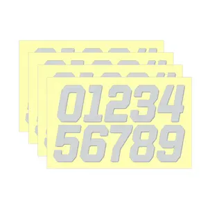 Adesivi per lettere e numeri in vinile riflettente resistente alle intemperie personalizzati diretti in fabbrica