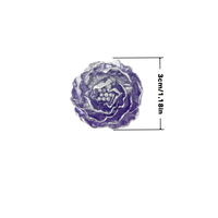 Accessoires en résine faits à la main, double rose luminescente grise et violette, effet feu d'artifice, technique de colle coulante, fleurs végétales, 30 mm