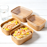 Boîte à emporter compostable longue durée, sans danger pour les aliments, emballage en cellophane, conforme aux normes du marché européen
