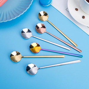 Cuchara Dorada de Acero Inoxidable 304, Cuchara para Remover/Alimentar/Postre, Regalo con Diseño de Nido de Pájaro, para Café - Product Image 2