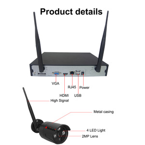 Anxinshi 2MP 1080P <span class=keywords><strong>HD</strong></span> на открытом воздухе NVR беспроводной комплект домашней безопасности камера системы Беспроводной NVR 8-канальный сетевой видеорегистратор видеонаблюдения камера комплект - Product Image 5