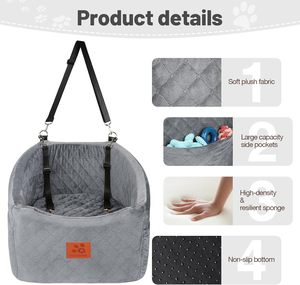 <span class=keywords><strong>Cama</strong></span> de Lujo <span class=keywords><strong>para</strong></span> Perros, Desmontable y Lavable, <span class=keywords><strong>para</strong></span> Mascotas Pequeñas y Medianas, con Cinturón de Seguridad, Bolsillos de Almacenamiento y Soporte de Espuma Resistente - Product Image 3