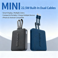 Neue Mini Powerbank 10000 mAh Schlanke Tragbare Powerbanks USB-C Typ-C Kabel Externe Batterie Powerbanks 10000mAh Outdoor