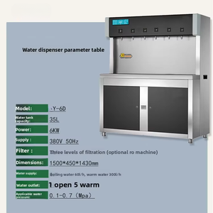 Dispenser d'Acqua Intelligente da 35L con 6 Uscite in Acciaio Inox, Erogatore di Acqua Calda e Tiepida a Prezzo di Fabbrica per Campus - Product Image 2