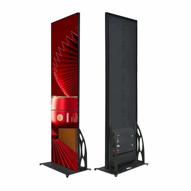 Players de publicidade digital indoor signage P2.5 P3super-thin floor standing led poster display screen