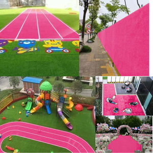 Gazon artificiel en gros Tapis de jardin naturel extérieur Gazon artificiel Gazon, Tapis rose Gazon synthétique - Product Image 2
