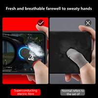 Manchettes de doigts pour jeux vidéo plaquées argent, absorbant la transpiration, antidérapantes et soyeusement lisses, conçues spécifiquement pour les jeux d'e-sport.