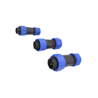 Adaptateur de prise d'aviation R & R 2-16 Core SP13 SP29 IP68 Nylon étanche avec contacts en cuivre et laiton 9P et broches 12P