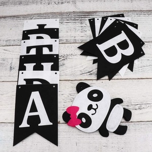 Pancarta <span class=keywords><strong>de</strong></span> feliz cumpleaños <span class=keywords><strong>de</strong></span> fieltro con temática <span class=keywords><strong>de</strong></span> <span class=keywords><strong>Panda</strong></span> para decoración <span class=keywords><strong>de</strong></span> fiesta <span class=keywords><strong>de</strong></span> cumpleaños <span class=keywords><strong>de</strong></span> niños - Product Image 3