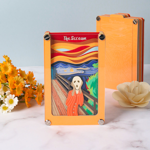 Bloc de notas 3D, blocs de notas personalizados Scream <span class=keywords><strong>Van</strong></span> <span class=keywords><strong>Gogh</strong></span>, pintura al óleo, Bloc de notas, portalápices, papelería creativa, artículos de regalo - Product Image 2