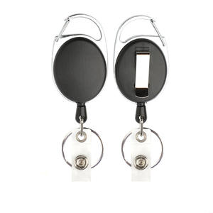 Porte-badges rétractables robustes avec Clip de bobine de mousqueton et porte-cartes d'identité transparents de Style Vertical - Product Image 1