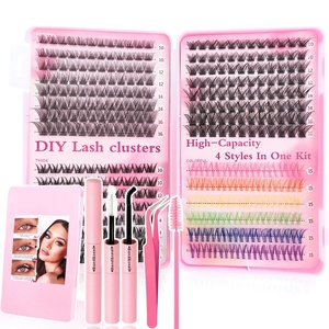 Venta al por Mayor de Extensiones de Pestañas de Colores Estilo Europeo y Americano, Kit de Pestañas en Racimo, Libro de Pestañas, Kit de Extensión de Pestañas DIY - Product Image 2