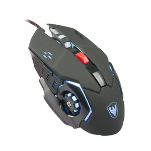 SATE( A-92)OEM ODM NO MOQ 2019 Hot Sale 6 Buttons USB professional LED light optical Gaming Mouse Brand stock USB gaming mouse