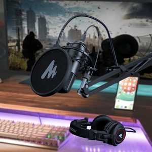 MAONO Bộ Micro Điện Dung Điện Dung Máy Tính Có Màn Hình Podcast Tai Nghe Để Chơi Game Podcast Micro USB Studio Hoàn Toàn Bằng Kim Loại - Product Image 6