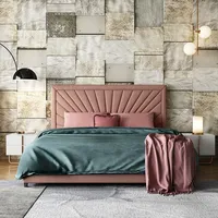 Neues Design Luxuriöses Modernes Bett Möbelset Indoor Weiches Kopfteil Vollständig Anpassbar in King- und Queen-Größe Maßgefertigte Schlafzimmermöbel