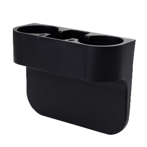Car Seat <b>Gap</b> Storage Box 3 In 1 Organizer Black ABS Cup Holder Storage For Car Interior - Product Image 2