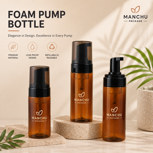 Flacone con Pompa <span class=keywords><strong>per</strong></span> Schiuma Disponibile, Contenitore Vuoto <span class=keywords><strong>per</strong></span> Cosmetici, Dispenser <span class=keywords><strong>per</strong></span> Sapone Nero o Marrone, Servizio di Imballaggio Personalizzato - Product Image 5