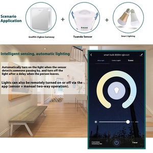 Tuya Slimme <span class=keywords><strong>Zigbee</strong></span> Infrarood Mobiele <span class=keywords><strong>Sensor</strong></span> Voor Bewaking Op Afstand Van Het Plafond Van Het Menselijk Lichaam Gemonteerde Pir Bewegingssensor - Product Image 3