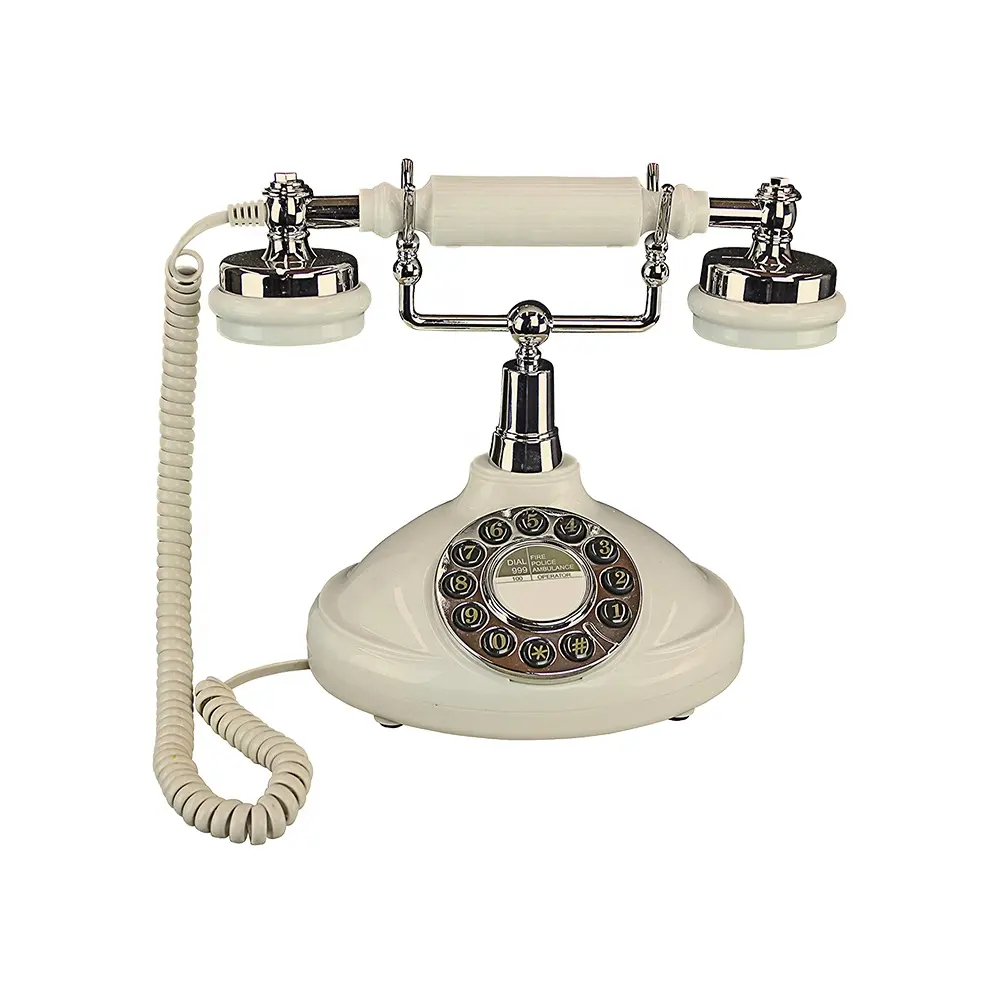 Diskon Besar Amazon Telepon Retro Antik dengan Bel Logam Klasik Ringer dan Telepon Rumah Kabel Antik dengan Tombol Tekan