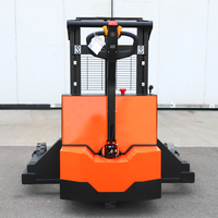 Chariot élévateur électrique multifonctionnel 1,5 tonne 4,5 mètres à livraison rapide, avec fourches de levage réglables et support de marche