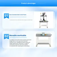 Distributeur de colle entièrement automatique sur pied 551, machine de collage rotative à cinq axes avec servo-poussée pour colle AB, capacité 100 kg