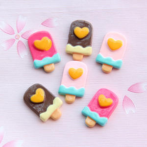 Бесплатная доставка, палочка для мороженого в виде крутого шоколадного сердца, декоративные аксессуары из смолы, украшения с плоской задней стороной - Product Image 2