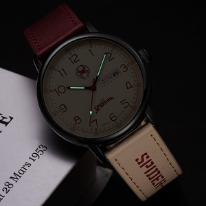 <span class=keywords><strong>ดิสนีย์</strong></span>ของแท้ OEM แฟชั่นแบรนด์ สายนาฬิกาหนังถักไนลอนยืดหยุ่นขนาด 20 มม. สำหรับผู้ชายและผู้หญิง นาฬิกาควอตซ์ลายสไปเดอร์แมน - Product Image 1