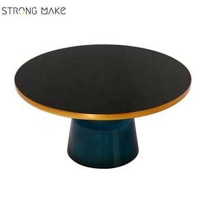 Modern Luxury End <strong>Table</strong> Transparent <strong>Round</strong> Tempered <strong>Glass</strong> Sofa Side Service <strong>Table</strong> <strong>Small</strong> Bell Coffee <strong>Table</strong> - Product Image 4