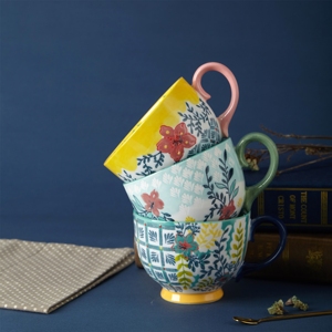 New Arrivals Custom Printed <b>Cups</b> and Mugs Shiny Glaze Tea Mug Handpainted Pattern 500ml <b>Ceramic</b> Coffee Mug - Product Image 3