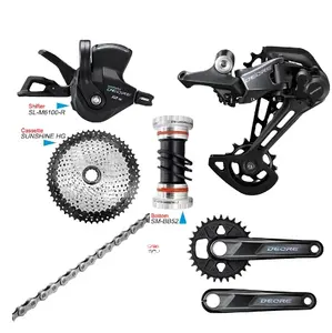 مجموعة كاملة من Shimano M6100 1X12S 12v ، Crankset من السلسلة من مجموعة Derailleurs الخلفية لدراجة MTB