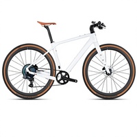 Vélo de route/gravel 700C en fibre de carbone avec freins à disque X, axe traversant, 13 vitesses et câblage interne