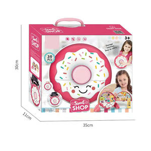 Ensemble de jouets de jeu d'imitation Sac à dos Donut 39 pièces, Boutique de desserts 3 en 1 avec présentoir de transport, Jeu de rôle éducatif, Cadeau pour enfants - Product Image 6