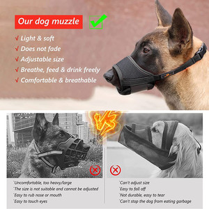 <span class=keywords><strong>Bozal</strong></span> para perro mascota grande, transpirable, ajustable, cómodo, prevención <span class=keywords><strong>de</strong></span> ladridos, <span class=keywords><strong>bozal</strong></span> suave <span class=keywords><strong>de</strong></span> malla ajustable para morder - Product Image 5