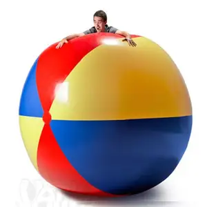 Blow up Rainbow Color Beach Ball enormi palline da spiaggia gonfiabili da 48 pollici Pool Ball Beach per regali di feste estive