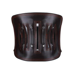 Lumbar Support Belt <b>Black</b> Leather <b>Wrap</b> Around For Adult Fitness And Body Shaping With Steel Plate Fixation - Product Image 5