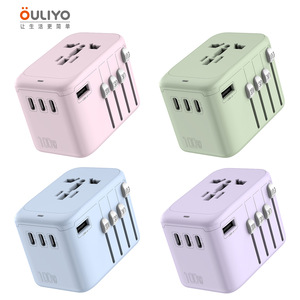 OULiYO Travel <b>Adapter</b> 100W PD GaN Universal Plug With 4 Type <b>C</b> <b>Usb</b> Ports For Global Use - Product Image 1